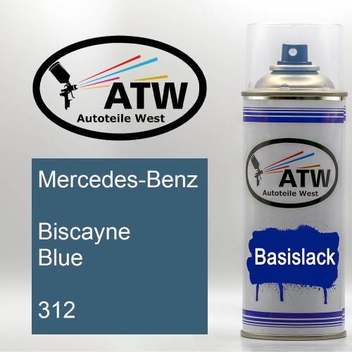 Mercedes-Benz, Biscayne Blue, 312: 400ml Sprühdose, von ATW Autoteile West.